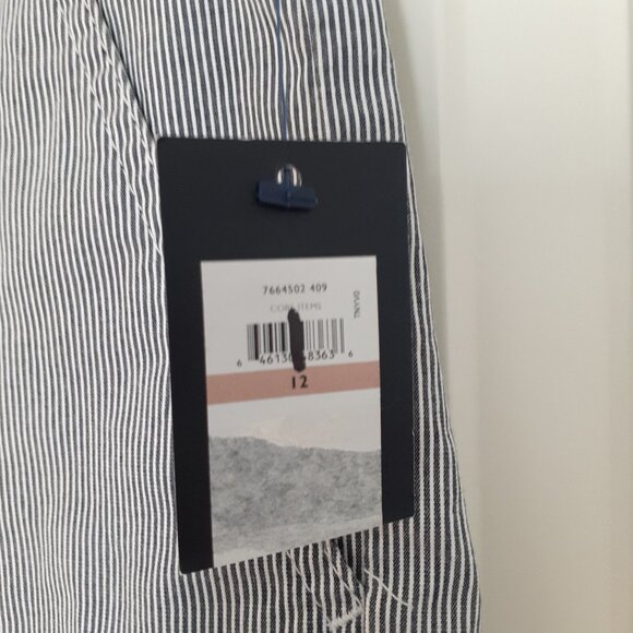 NWT Tommy Hilfiger Blue & White Striped Cotton Shorts 5" Inseam Size 12 - Picture 10 of 12